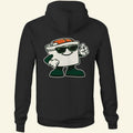 Captain Cassy Hoodie - Black - Back - The Cassette Crew