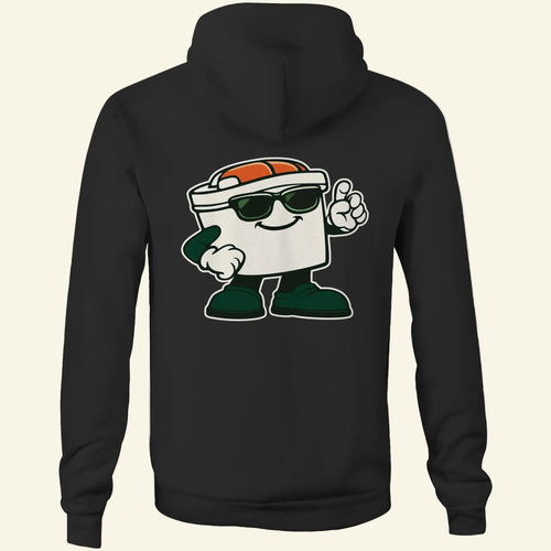 Captain Cassy Hoodie - Black - Back - The Cassette Crew