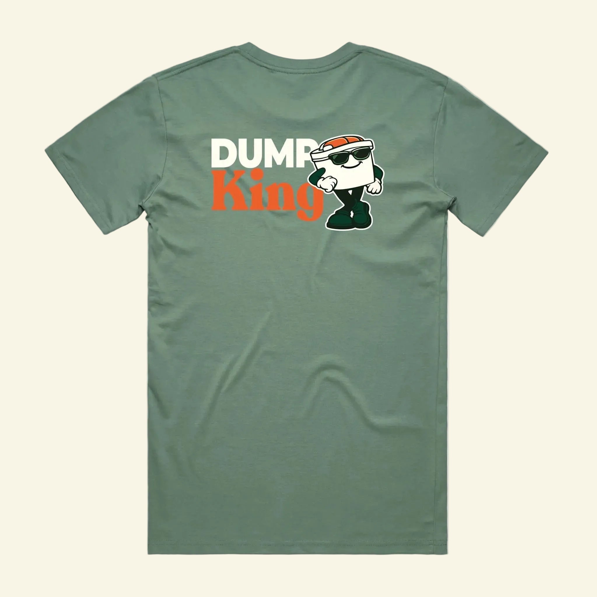Dump King Tee - The Cassette Crew - Sage - Premium RV and caravan lifestyle apparel