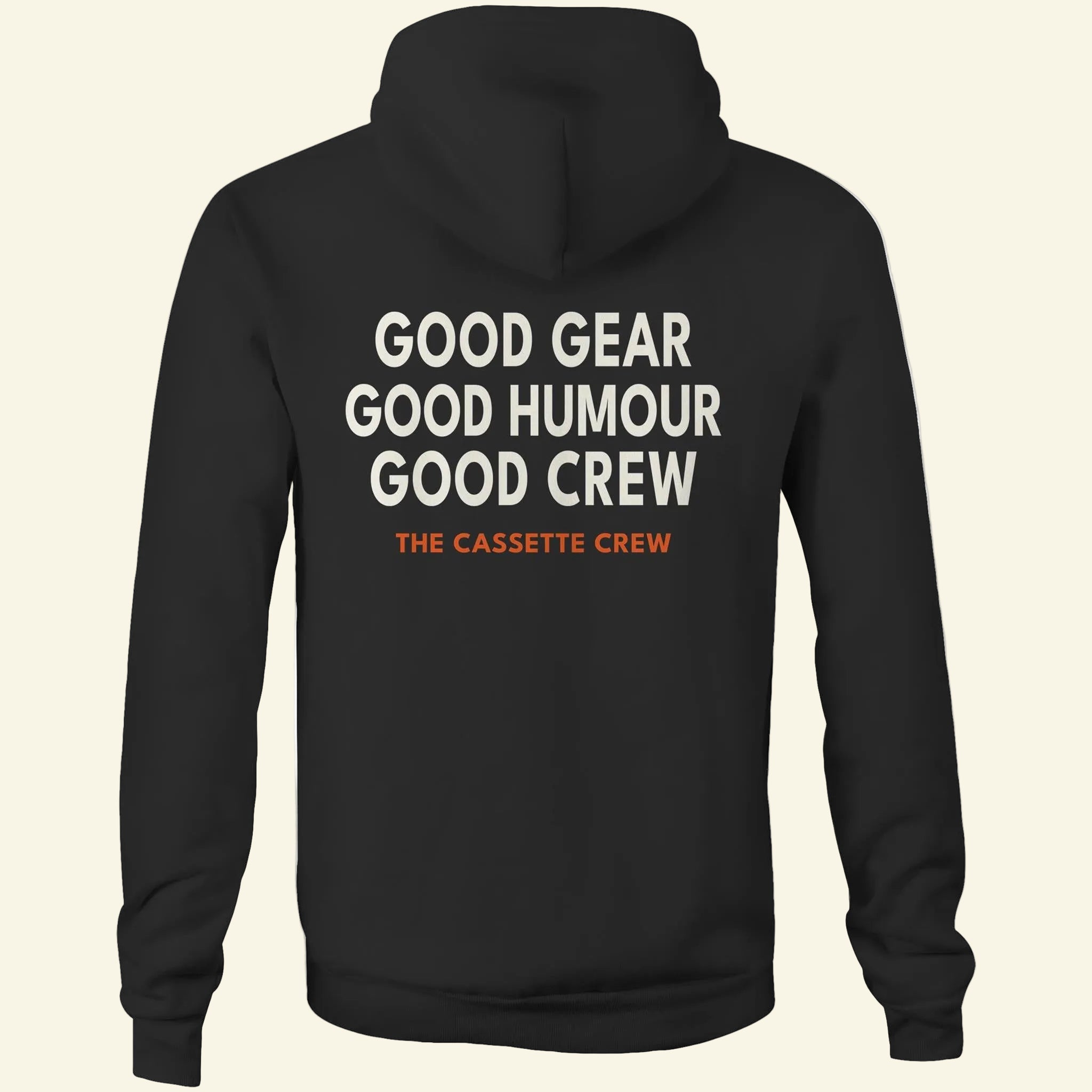 Good Crew Hoodie - Black - Back - The Cassette Crew