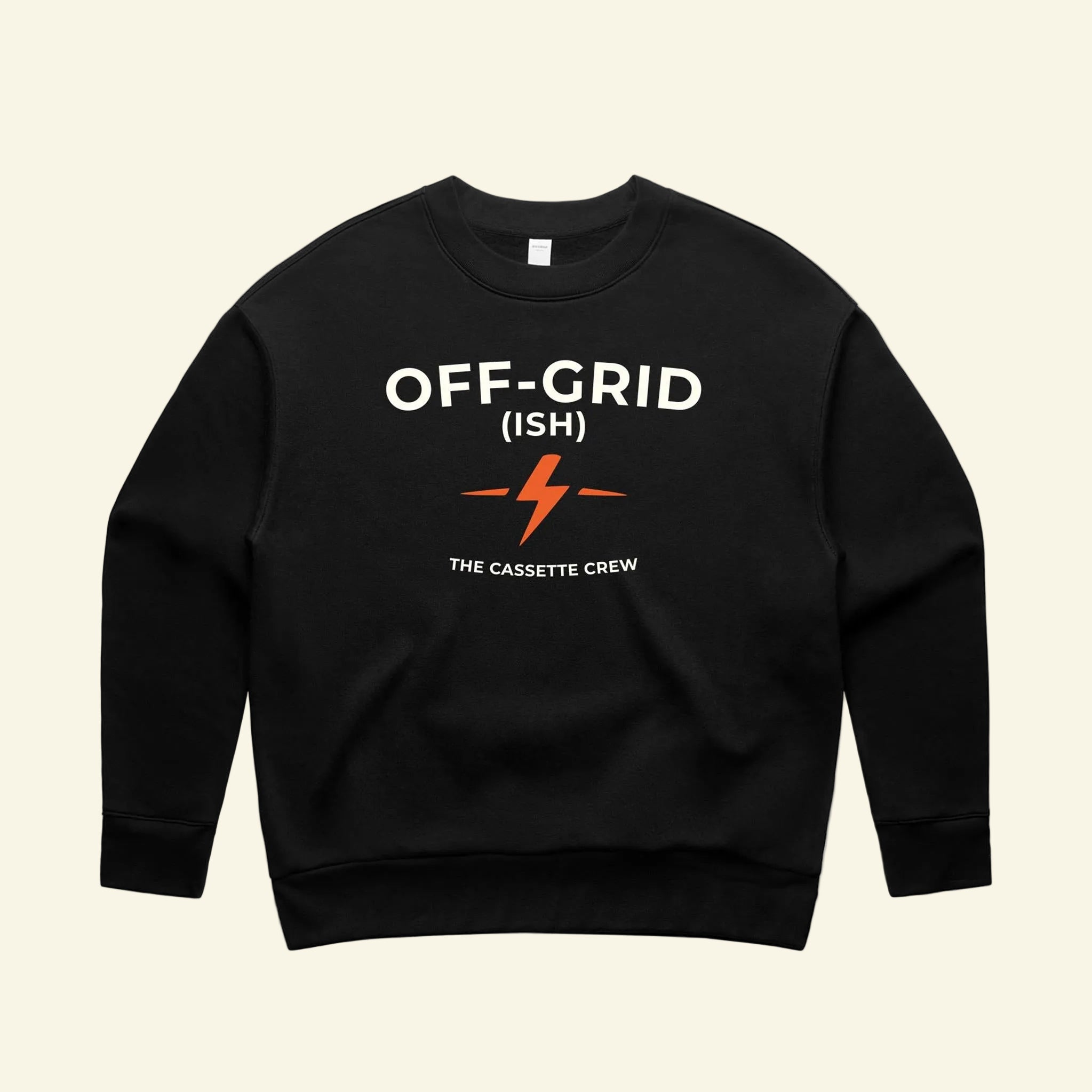Off-Grid (ish) Crew - Black - Front - The Cassette Crew
