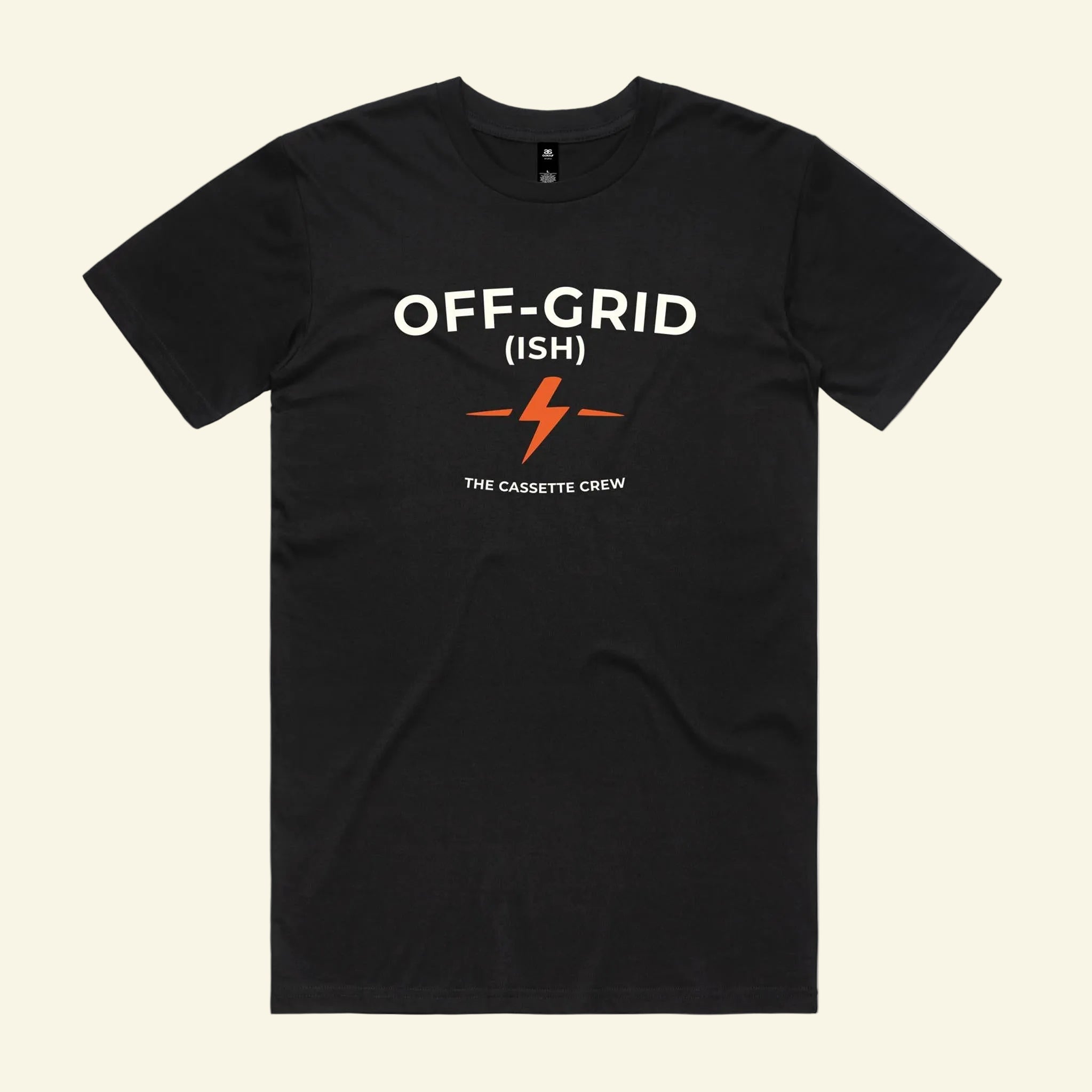 Off-Grid (ish) Tee - The Cassette Crew - Black - Premium RV and caravan lifestyle apparel