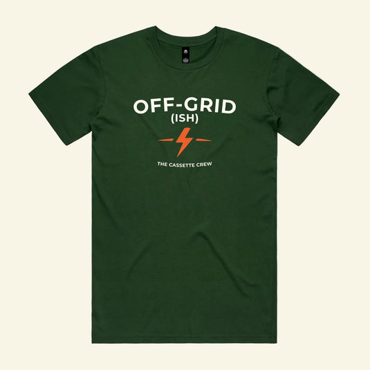 Off-Grid (ish) Tee - The Cassette Crew - Forest Green - Premium RV and caravan lifestyle apparel