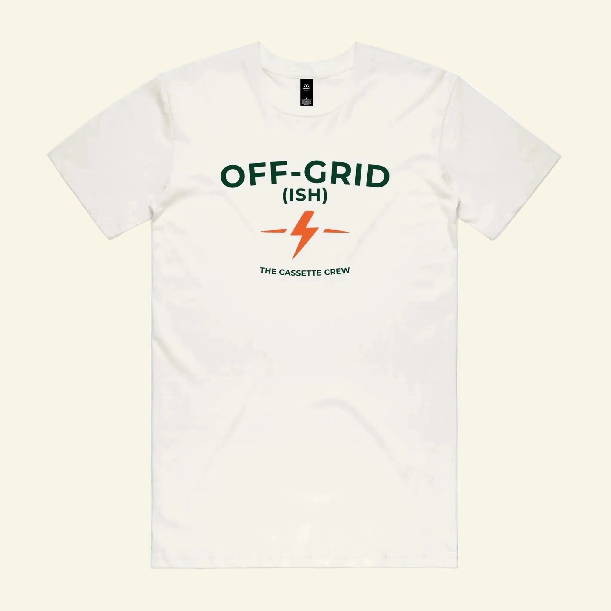Off-Grid (ish) Tee - The Cassette Crew - Natural - Premium RV and caravan lifestyle apparel
