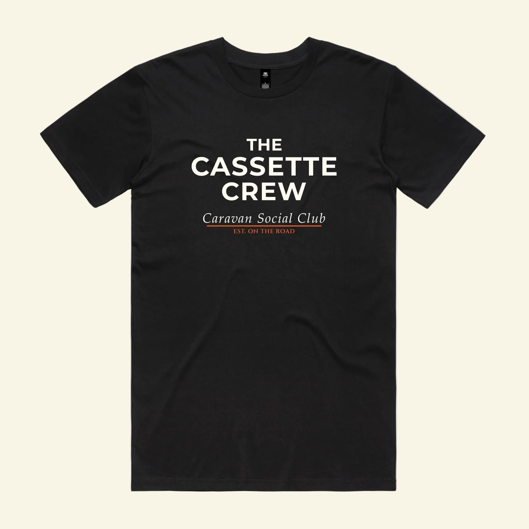 Social Club Tee - The Cassette Crew - Black - Premium RV and caravan lifestyle apparel